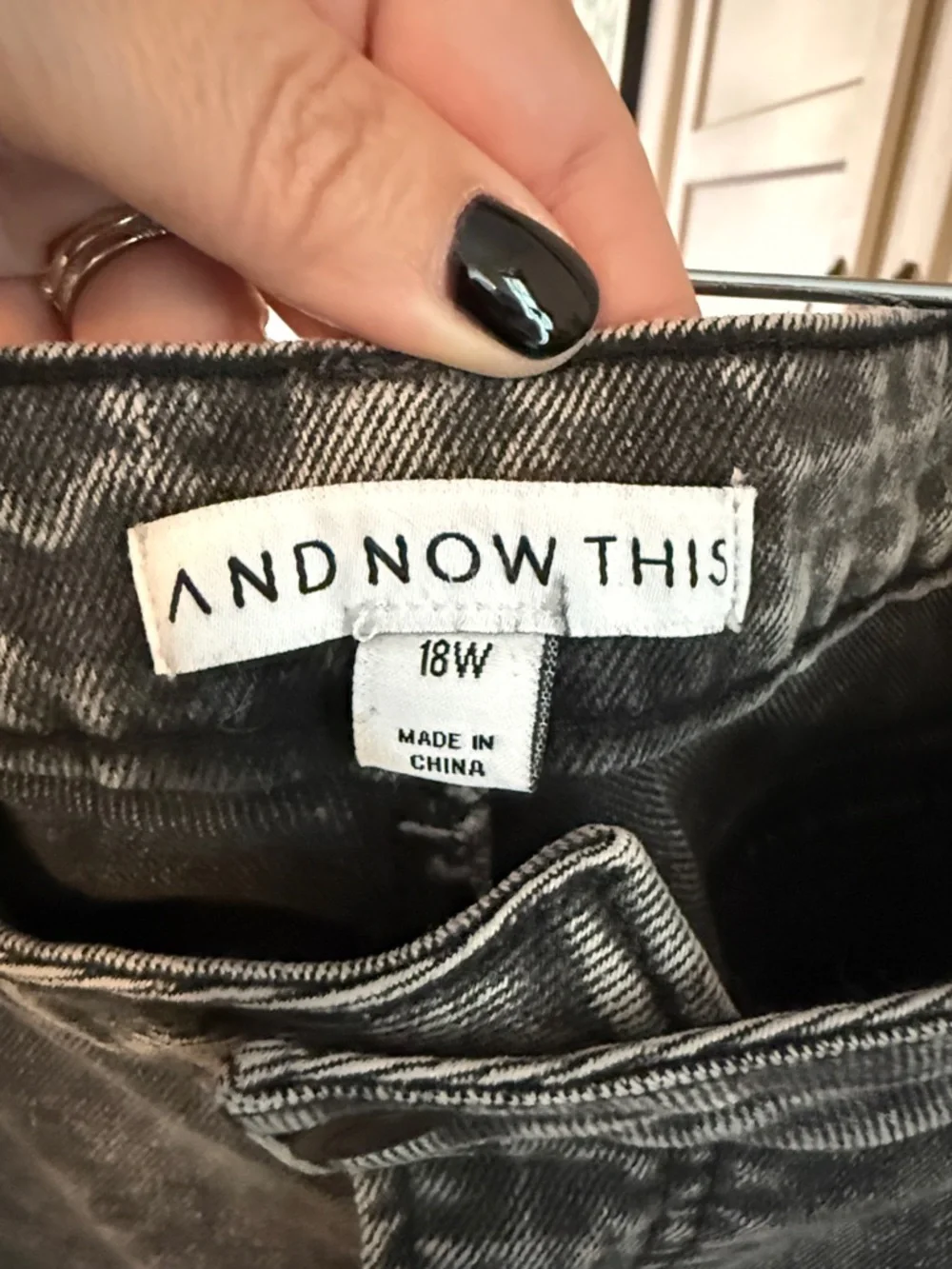 And Now This Black Acid-Wash Jeans - Picture 2 of 6